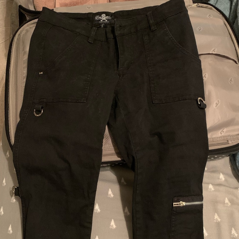 royal bones by tripp nyc black bondage pants